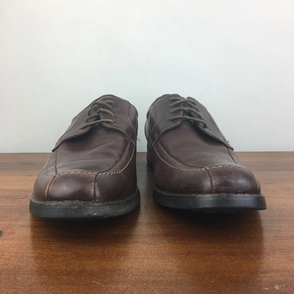 Fratelli Select Men’s Dress Shoes Almond Toe Size 9M Brown Genuine Leather.